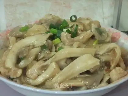 pork slices of white mushroom