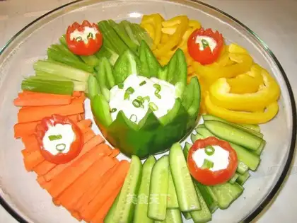 assorted raw vegetable platter