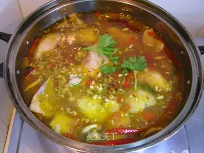 Fish in sour soup with tomato sauce