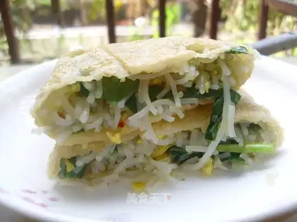 vermicelli leek cake