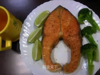 Pan-fried salmon