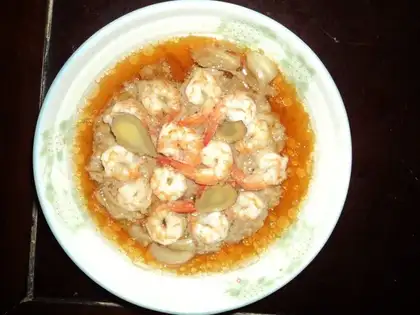 Steamed shrimp with lean meat