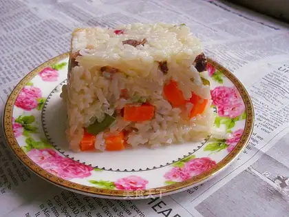 Colorful cured rice