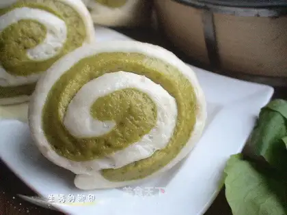 Green vegetable thread roll