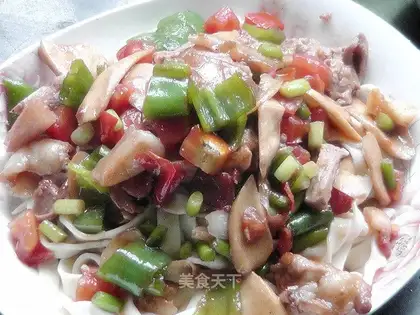 Green garlic cold noodles