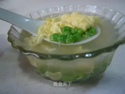 Pea and egg soup