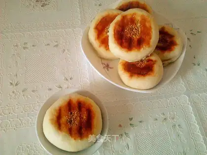 Bean paste, almond and sesame cake