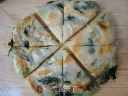 Make Chinese toon pancake with scallion oil step 6