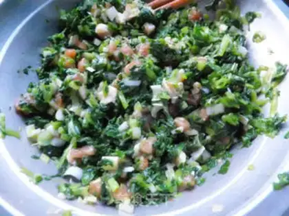 Make steamed dumplings with steamed cabbage step 1