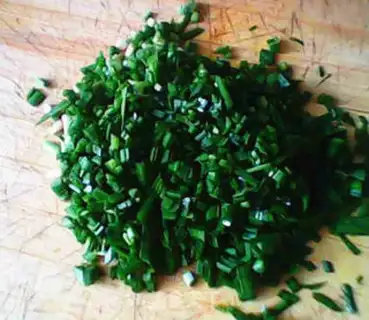 Make Leek egg cake step 1
