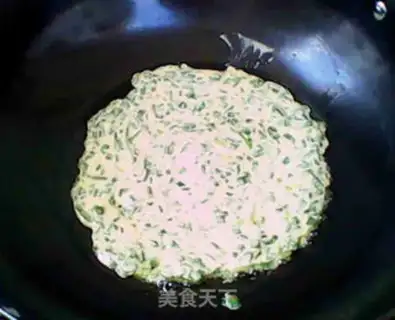 Make Leek egg cake step 7