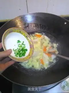Make Crab meat stick vermicelli egg soup step 7