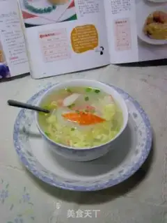 Make Crab meat stick vermicelli egg soup step 8