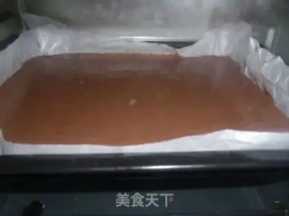 Make Giraffe cake roll step 16