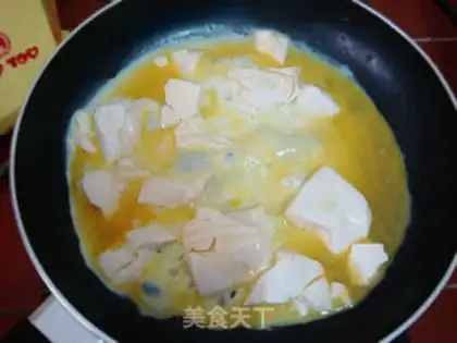 Make tender tofu egg step 2