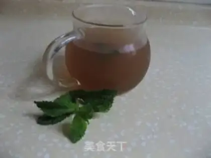 Make honey mint tea step 4
