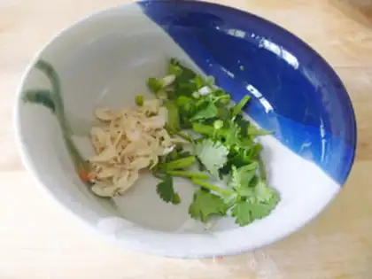 Make Mustard fresh meat wonton step 10