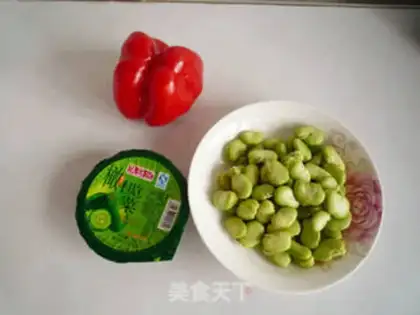 Make Olive vegetable mixed with broad beans step 0