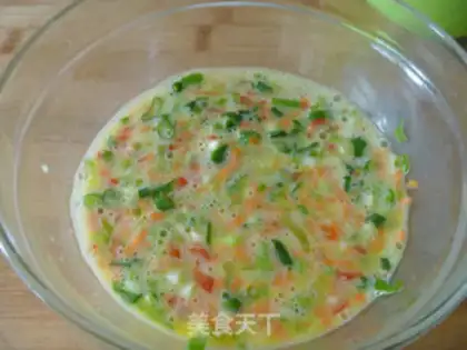 Make Vegetable egg cake step 1