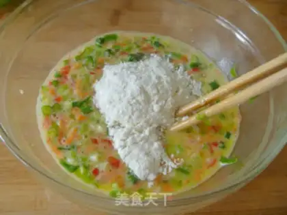 Make Vegetable egg cake step 2