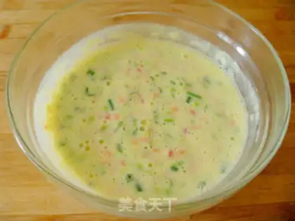Make Vegetable egg cake step 3