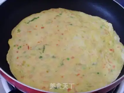 Make Vegetable egg cake step 5