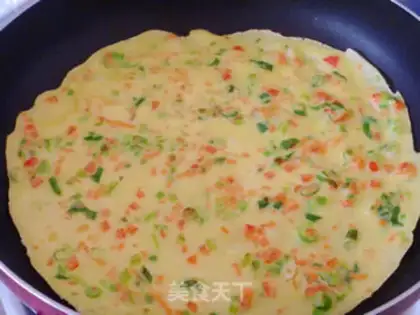 Make Vegetable egg cake step 6