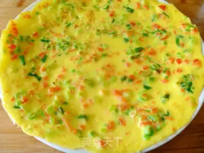 Make Vegetable egg cake step 7