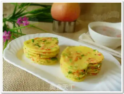 Make Vegetable egg cake step 8