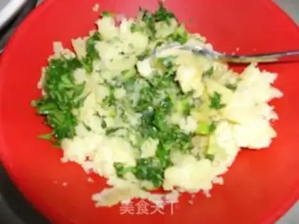 Make Chinese toon mashed potatoes step 5