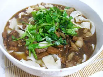 Make Noodles with diced pork and diced pork step 8