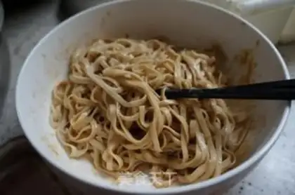 Make Cold noodles with beef and sesame sauce step 6