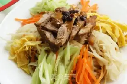 Make Cold noodles with beef and sesame sauce step 7