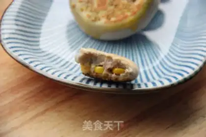 Make Pork, corn and mung bean cake step 24
