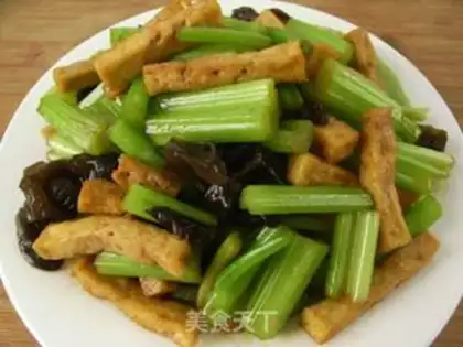 Make stir-fried tofu with celery step 6