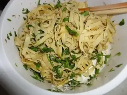 Make Cold Chinese toon tofu skin step 5