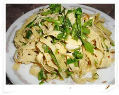 Make Cold Chinese toon tofu skin step 6