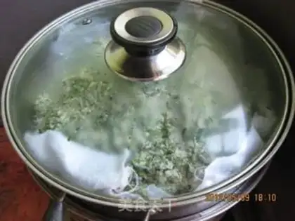 Make Steamed noodles with alfalfa step 9