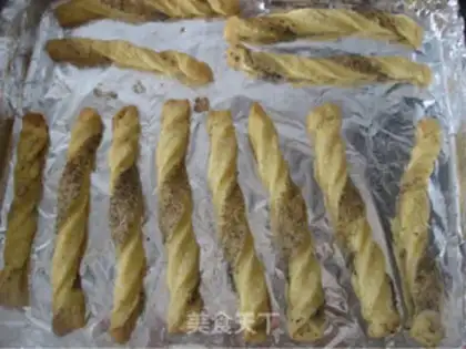 Make Sesame sugar pastry cookie stick step 8