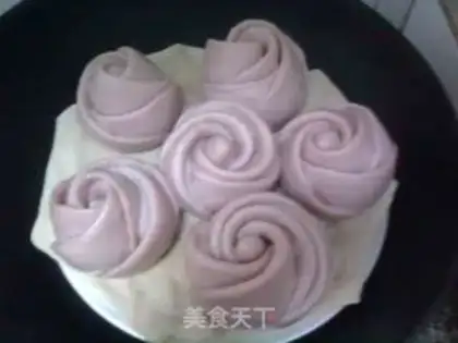 Make Mulberry rose steamed buns step 15