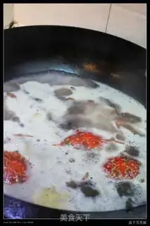 Make Flower crab and raw land soup step 4