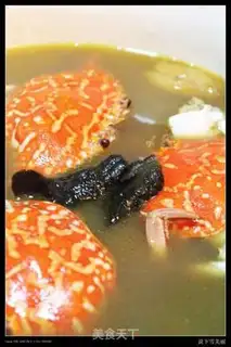 Make Flower crab and raw land soup step 5