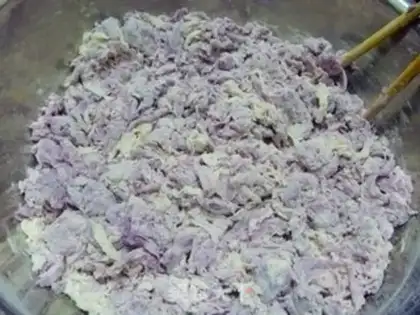 Make Purple sweet potato rose steamed buns step 3