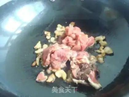 Make stir-fried barbecue with naan step 3