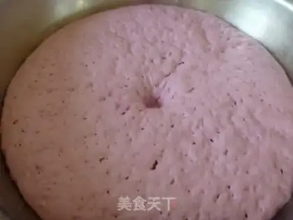 Make Purple sweet potato rose steamed buns step 5