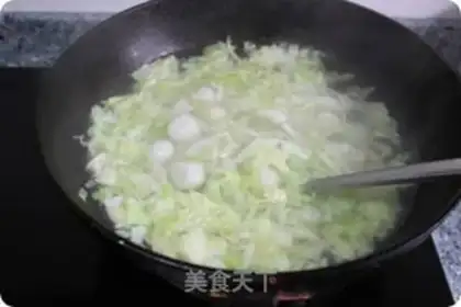 Make Cooking dumplings with cabbage step 12