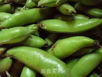 Make Garlic green broad beans step 0
