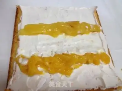 Make Mango cake roll step 14