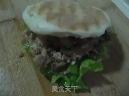 Make Chinese hamburger step 16