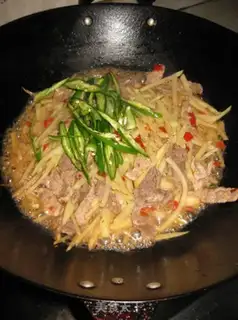 Make stir-fried pork with shredded potatoes step 11